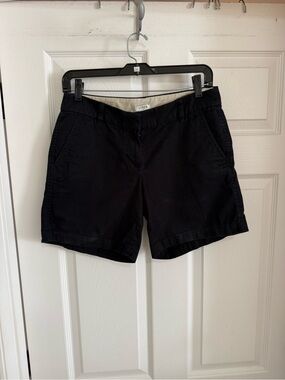 J. Crew Black Cotton Chino Bermuda Shorts